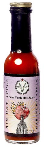 A unique habanero hot sauce with NY apples, and beets, packs a flavorful punch. Works well for marinating, grilling, roasting and stir fries. Light citrus, earthy notes with a hint of sweetness. Med to high heat level.